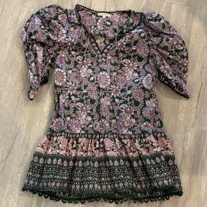 Floral Puff Sleeve Mini Dress